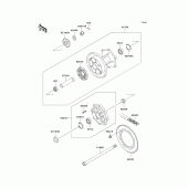 Схема узла: Ступица заднего колеса для Kawasaki KLE250 Anhelo