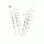 Схема вузла: Клапан(и) для Kawasaki VN250 Eliminator 250V