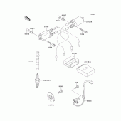 Схема вузла: Котушка запалювання для Kawasaki ZX600 Ninja ZX-6