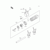 Схема вузла: Gear change drum/shift fork(s) для Kawasaki EN500 Vulcan 500 LTD
