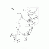 Схема узла: Передний тормозной цилиндр для Kawasaki EX300 Ninja 300
