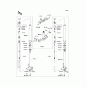 Схема вузла: Вилка передньої осі для Kawasaki ZX1000 Ninja ZX-10R