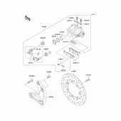 Схема узла: Задний тормоз для Kawasaki VN1500 Vulcan 1500 Classic FI