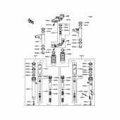 Схема узла: Передняя вилка(LEFA/LFFA) для Kawasaki BJ250
