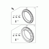 Схема вузла: Шини для Kawasaki BX250 NINJA 250SL ABS