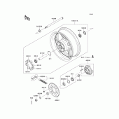 Схема вузла: Ступиця заднього колеса для Kawasaki KLZ1000 Versys 1000
