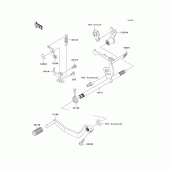 Схема узла: Переключатель передач для Kawasaki KLX110 KLX110