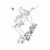 Схема вузла: Переднє крило для Kawasaki EX250 Ninja 250