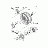 Схема вузла: Ступиця заднього колеса для Kawasaki ZR800 Z800 ABS