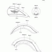 Схема вузла: Decals(ebony/blue)(vn800-b5) для Kawasaki VN800 Vulcan 800 Classic
