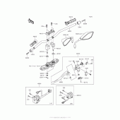 Схема вузла: Кермо & Пульт управління кермовим для Kawasaki ZR800 Z800