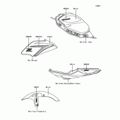 Схема узла: Наклейка(Белый)(HHF) для Kawasaki ER650 Z650 ABS