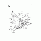 Схема узла: Крепление двигателя для Kawasaki BJ250 250TR