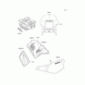 Схема вузла: Decals(red)(a18) для Kawasaki KL650 KLR650