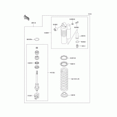 Схема вузла: Амортизатор для Kawasaki KX100