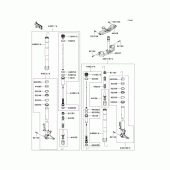 Схема узла: Вилка передней оси для Kawasaki ZX600 Ninja ZX-6R