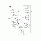 Схема узла: Задний тормозной цилиндр для Kawasaki KZ1000 Police
