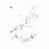 Схема узла: Kickstarter mechanism для Kawasaki KX250/ KX252 KX250F