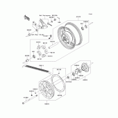 Схема вузла: Заднє колесо & Привідний ланцюг для Kawasaki VN2000 Vulcan 2000
