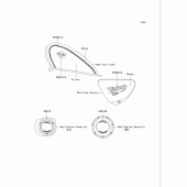 Схема вузла: Decals(ebony/silver) для Kawasaki VN750 Vulcan 750