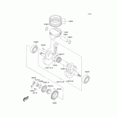Схема вузла: Crankshaft/piston(s) для Kawasaki KLX400 KLX400R
