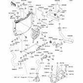 Схема узла: Радиатор (1/2) для Kawasaki ZX600 Ninja ZX-6R