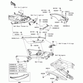 Схема вузла: Задні бічні обтічники & Захист ланцюга для Kawasaki ZX1400 ZZR1400 ABS