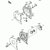 Схема узла: Водяной насос для Kawasaki EX500 GPZ500S