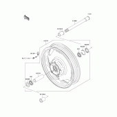 Схема вузла: Front wheel для Kawasaki VN1600 Vulcan 1600 Nomad