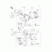 Схема вузла: Повітряний фільтр Kawasaki EJ650 W650