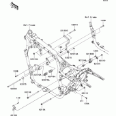 Схема вузла: Кріплення двигуна для Kawasaki VN1700 VN1700 Classic Tourer ABS