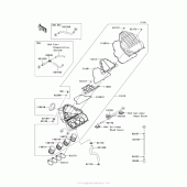 Схема вузла: Повітряний фільтр Kawasaki ZX1000 Ninja 1000