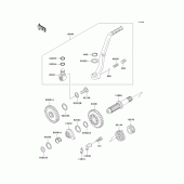 Схема вузла: Kickstarter mechanism для Kawasaki KX500