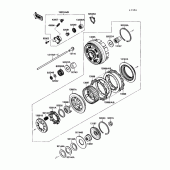 Схема вузла: Clutch(1/2) для Kawasaki VN1500 Vulcan 88