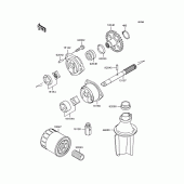 Схема вузла: Масляний насос & Масляний фільтр для Kawasaki ZX750 Ninja ZX-7R