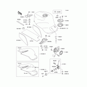 Схема узла: Топливный бак(1/2)(zx900-b3) для Kawasaki ZX900 Ninja ZX-9R