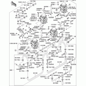 Схема вузла: Карбюратор(1/4)(zx1100-d2) для Kawasaki ZX1100 ZZ-R1100