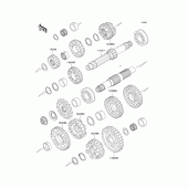 Схема узла: Опционные детали трансмиссии для Kawasaki ZX750 Ninja ZX-7R