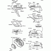 Схема вузла: Decals(ebony/silver)(zx1000-b1) для Kawasaki ZX1000 ZX-10