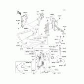 Схема узла: Радиатор для Kawasaki KX85 KX85-II