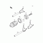 Схема вузла: Gear Change Drum/Shift Fork(s) для Kawasaki KX85 KX85