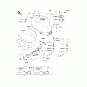 Схема узла: Топливный бак(1/2)(zx600-f3) для Kawasaki ZX600 Ninja ZX-6R