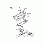 Схема вузла: Циліндр & Поршень для Kawasaki ER650 ER-6N
