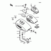 Схема узла: Топливный бак для Kawasaki EL250 Eliminator 250SE