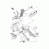 Схема вузла: Задній важіль (маятник) для Kawasaki ZR1000 Z1000 ABS