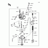 Схема вузла: Карбюратор для Kawasaki KX100