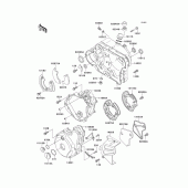 Схема вузла: Engine cover(1/2) для Kawasaki KL650 KL650 Tengal