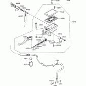 Схема вузла: Clutch master cylinder для Kawasaki ZX1100 ZZ-R1100