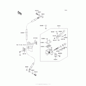 Схема вузла: Передній гальмівний циліндр Kawasaki KLX140 KLX140