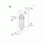 Схема вузла: Амортизатор задній для Kawasaki ZX400 ZZR400